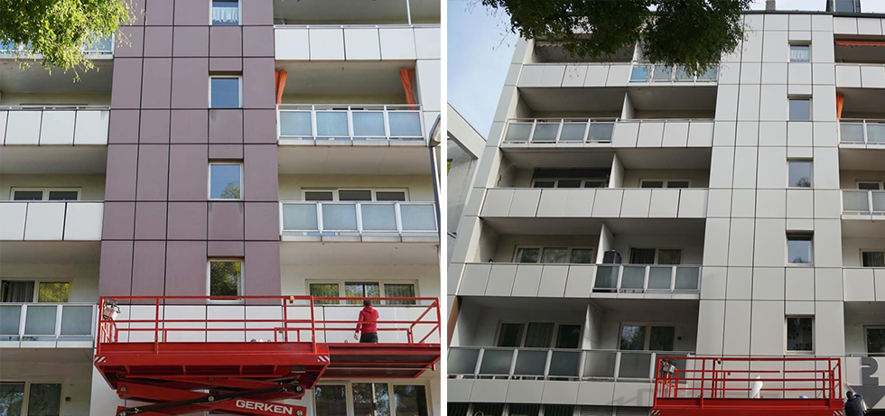 Fassadenverschönerung einer Wohn- und Gewerbeimmobilie in Frankfurt